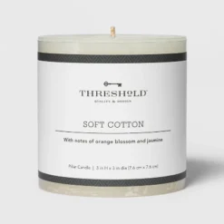 Pillar Candle Soft Cotton White - Threshold™ -Baxton Studio Sales Store GUEST d55a5595 2986 4235 8fc7 cb696b617fa6