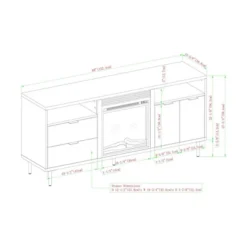 Ronan Modern Storage With Electric Fireplace TV Stand For TVs Up To 65" - Saracina Home -Baxton Studio Sales Store GUEST d88f95c5 b2a0 4d08 8b46 da4db4bc3efd