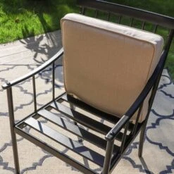 2pk Outdoor Steel Arm Chairs With Cushions - Captiva Designs -Baxton Studio Sales Store GUEST d9a03809 8f00 4529 9f1b 977ab19f4acf