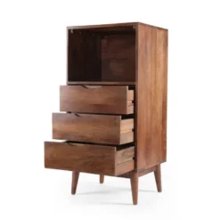 Rabun Handcrafted Mid-Century Modern Mango Wood 3 Drawer Chest Light Oak - Christopher Knight Home -Baxton Studio Sales Store GUEST dc59edd3 be23 4875 a2f3 7c638166947b