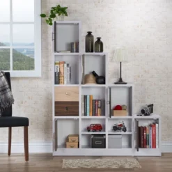 61.5" Hirsch Contemporary Bookcase White - HOMES: Inside + Out -Baxton Studio Sales Store GUEST deb38657 ba84 4ffa b75f ed6f9f1253cd