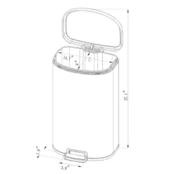 45L D Shape Step Trash Can - Brightroom™ 7 45L D Shape Step Trash Can - Brightroom™ -Baxton Studio Sales Store GUEST dfcf1598 d01a 4f5f ae41 13a8e22b2c58