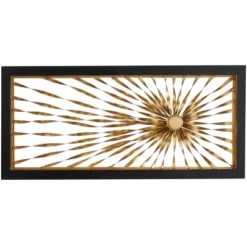 Metal Sunburst Coiled Ribbon Wall Decor With Black Frame Gold - Olivia & May -Baxton Studio Sales Store GUEST e4484a3f 6603 465d b734 3b02fc7736d5