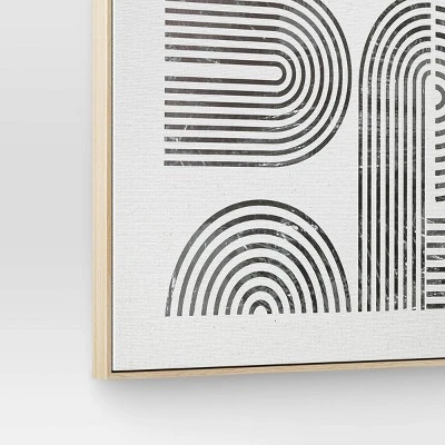 45" X 55" Line Art I Framed Kraft Wall Canvas - Threshold™ 3 45" X 55" Line Art I Framed Kraft Wall Canvas - Threshold™ - Image 3