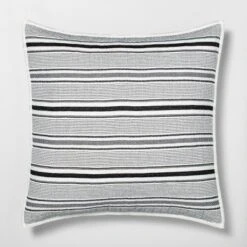 Textured Stripe Pillow Sham Dark Gray/Cream - Hearth & Hand With Magnolia -Baxton Studio Sales Store GUEST e5d23bbb adcc 4d87 a960 dc48647436f7
