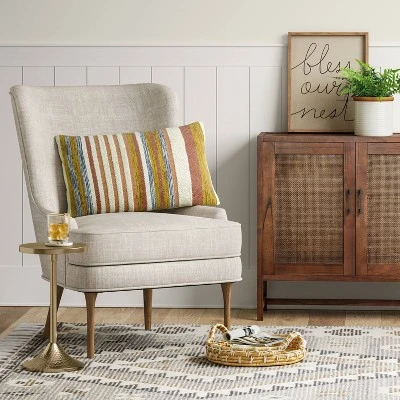 Lasker Patina Brass Drink Table Brass - Threshold™ 1 Lasker Patina Brass Drink Table Brass - Threshold™