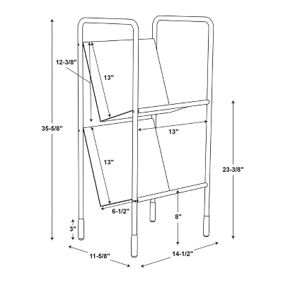Two-Tier Metal Vinyl Record Storage Rack Black - Hearth & Hand™ With Magnolia 7 Two-Tier Metal Vinyl Record Storage Rack Black - Hearth & Hand™ With Magnolia - Image 7
