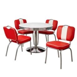 5pc Raleigh Retro Dining Set - Buylateral -Baxton Studio Sales Store GUEST e6f1a4bb c6c2 4cb3 af6f 800b31384c20