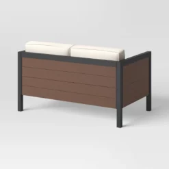 Bryant 2pc Faux Wood Patio Loveseat & Coffee Table - Gray/Natural - Threshold™ 12 Bryant 2pc Faux Wood Patio Loveseat & Coffee Table - Gray/Natural - Threshold™ -Baxton Studio Sales Store GUEST e7ed45fd b978 4207 ae3a e5295e23db39