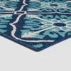 5'3" X 7' Morocco Trellis Outdoor Rug Ivory/Blue - Christopher Knight Home