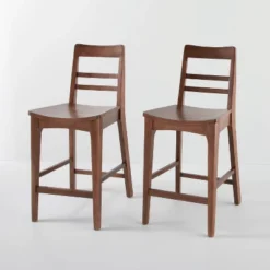 2pk Wood Ladder Back Counter Stool - Hearth & Hand™ With Magnolia -Baxton Studio Sales Store GUEST ee6c4703 9f16 41d1 a9aa 86444f5abf5f