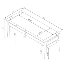 Upholstered Natural Wood Accent Bench Oatmeal - Hearth & Hand™ With Magnolia -Baxton Studio Sales Store GUEST ef9437ac 18a2 4047 8ac0 d097d78327a9