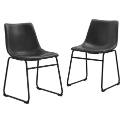 Set Of 2 Laslo Modern Upholstered Faux Leather Dining Chairs - Saracina Home -Baxton Studio Sales Store GUEST f09ca4a2 22b8 4c1e 90a5 214c5268ba1a