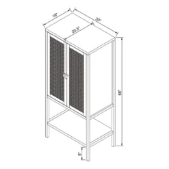 66" East Bluff Woven Cabinet Black - Threshold™ Designed With Studio McGee -Baxton Studio Sales Store GUEST f0f96919 4336 4aac bf37 3083b43583f1