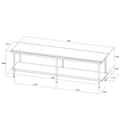 Wood And Metal TV Stand For TVs Up To 60" - Room Essentials™ -Baxton Studio Sales Store GUEST f2ab031b ee97 4ed0 a48d 1bc0bae2773f