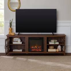 Tasi Transitional Farmhouse Glass Window Pane Door With Electric Fireplace TV Stand For TVs Up To 80" - Saracina Home 28 Tasi Transitional Farmhouse Glass Window Pane Door With Electric Fireplace TV Stand For TVs Up To 80" - Saracina Home -Baxton Studio Sales Store GUEST f311f96d d499 42c9 8cd1 6739a79235a7