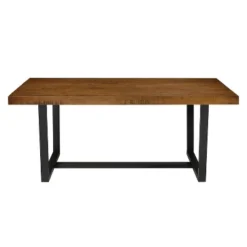 72" Modern Farmhouse Solid Wood Distressed Plank Top Dining Table - Saracina Home -Baxton Studio Sales Store GUEST f3b45370 7ce8 40ee bb88 d712021abaa9