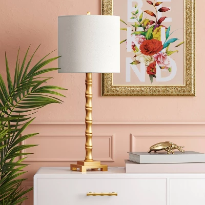 Large Bamboo Table Lamp (Includes LED Light Bulb) Brass - Threshold™ 1 Large Bamboo Table Lamp (Includes LED Light Bulb) Brass - Threshold™