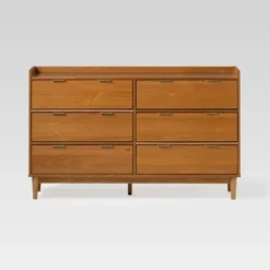 Mid-Century Modern Solid Wood 6 Drawer Double Dresser - Saracina Home -Baxton Studio Sales Store GUEST f40a606f 0c8e 43a8 b20e 6173eadd8c07