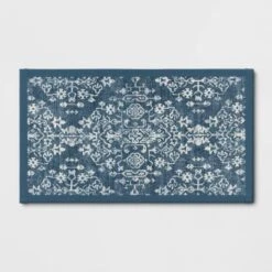 Vintage Print Comfort Rug Blue - Threshold™ -Baxton Studio Sales Store GUEST f437994b 06fa 4df6 84f2 e90cb16dba7b