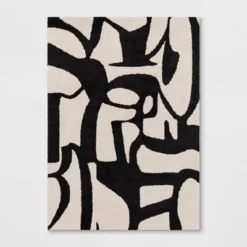 Abstract Inkblot Rug Black/White - Threshold™ -Baxton Studio Sales Store GUEST f515f58c 4fc4 473d 8b9e f1ee81b22a0b