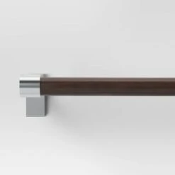 Dark Faux Wood Curtain Rod Nickel - Threshold™ 7 Dark Faux Wood Curtain Rod Nickel - Threshold™ -Baxton Studio Sales Store GUEST f65030f0 7be0 425c 96b7 548c0d49cc46