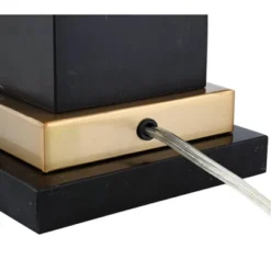 Barnes And Ivy Georgetown Traditional Desk Lamp 28 1/2" Tall Warm Brass With USB Charging Port Black Shade For Bedroom Living Room Bedside Office Kids -Baxton Studio Sales Store GUEST f91b97f7 f22b 4260 a618 63d3f22bd5bb