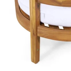 2pc Ellendale Outdoor Acacia Wood Loveseat & Coffee Table Teak/White - Christopher Knight Home -Baxton Studio Sales Store GUEST f9949a95 193f 47d3 9ba8 e9433dcf5193