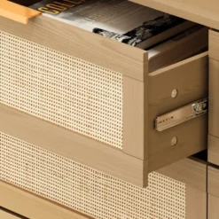 43.31" 6-Drawer Rattan Dresser For Living Room And Bedroom - ModernLuxe -Baxton Studio Sales Store GUEST f9cd6e25 eed0 4d7a 8a11 5c3251963523