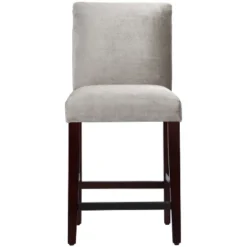 25" Velvet Parsons Counter Height Barstool Wood - Threshold™ -Baxton Studio Sales Store GUEST f9dfe6cc 73c9 46f6 9146 046c7990b68e