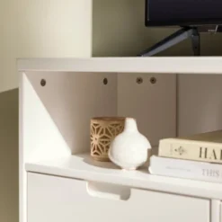 Cara Mid-Century Modern 3 Drawer Corner TV Stand For TVs Up To 58" - Saracina Home -Baxton Studio Sales Store GUEST fb957360 40de 4089 a8ee 5e1e6d667985