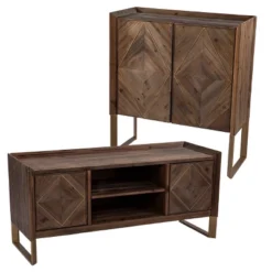 Glacerad Reclaimed Wood Media Console For TVs Upto 50" Brown - Aiden Lane -Baxton Studio Sales Store GUEST fc78f503 8a04 4d7b 8d17 51d39515250f