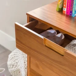 Mid-Century Modern Groove Wood 6 Drawer Dresser - Saracina Home -Baxton Studio Sales Store GUEST fcb730ab 9952 4f83 9614 24322242cf6c