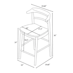 Kaysville Curved Back Wood Counter Height Barstool - Threshold™ Designed With Studio McGee -Baxton Studio Sales Store GUEST fd10f3f7 c840 492c 99c3 22fe1ea36f2d