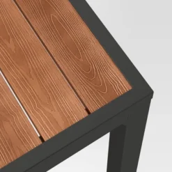 Bryant 6 Person Faux Wood Rectangle Patio Dining Table - Gray/Natural Wood - Threshold™ -Baxton Studio Sales Store GUEST fe0a4618 2959 4bc4 8d9a 99dfcf05fb48