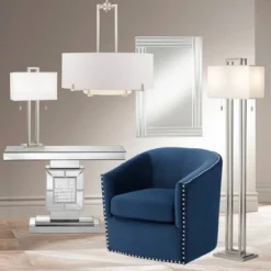 Possini Euro Design Modern Floor Lamp 62" Tall Brushed Nickel Openwork Rectangular Profile Off White Fabric Shade For Living Room Reading -Baxton Studio Sales Store GUEST fe25067f a19c 4e1c 829e 5d26bb3dff2f