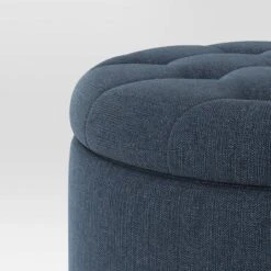 Tufted Round Storage Ottoman - Threshold -Baxton Studio Sales Store GUEST fe54b841 fb70 4c44 b0a1 3b168a4ddf00