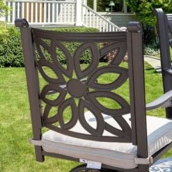Captiva Designs 3pc Cast Aluminum Outdoor Patio Dining Set With Bar Stools Brown -Baxton Studio Sales Store GUEST fecf120d 4d73 4a78 a666 5f1fa3f11029
