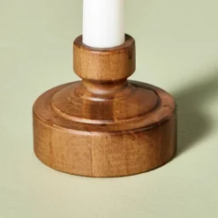 7"x3" Flameless Christmas Window Candle With Wood Base - Hearth & Hand™ With Magnolia -Baxton Studio Sales Store GUEST ffd6975e 2146 4e21 8ea0 9c4d357bd4f0